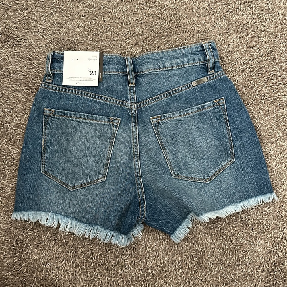 High Rise Denim Shorts - Picture 2 of 4